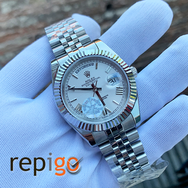 Rolex Day Date Silver Beyaz Kadran Roma Rakaml 41 mm